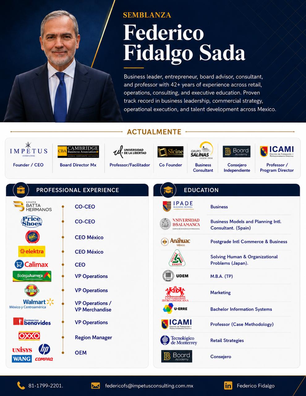 Semblanza profesional de Federico Fidalgo Sada